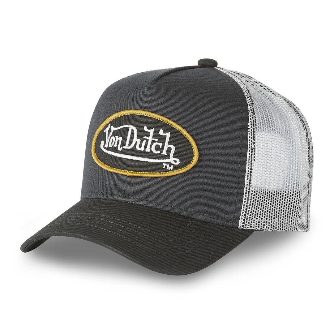 Von Dutch Cap für Herren &amp; Damen, verstellbar, Truckermütze, originell und bequem, Schwarz, Grau, Ge