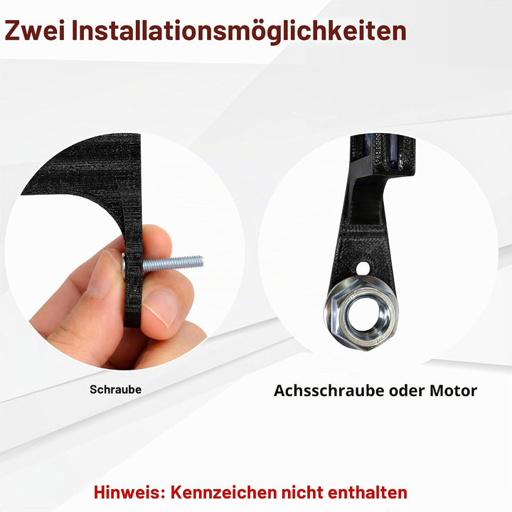 E-Scooter Kennzeichenhalterung Rechts, seitliche Befestigung, flexibel, Rechts