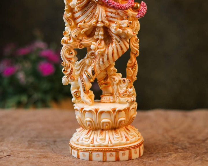 SHIVAJI ARTS Krishna-Statue, Marmor, gross, handbemalt, Zuchtmarmor, Herr Krishna Idol, Hindu Ehe