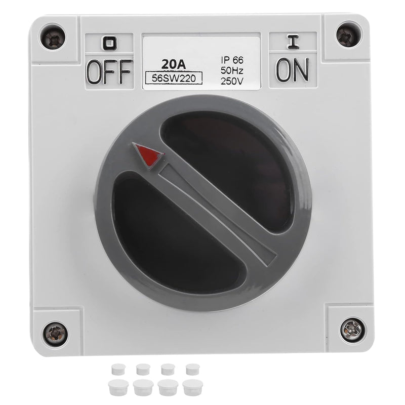 IP66 Wasserdichter Schalter 250V 2 Positionen Drehwahlschalter Staubdichter Ein Aus Schalter für den