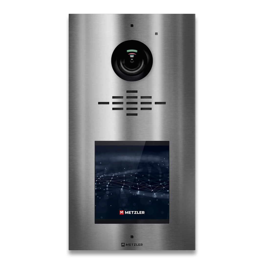 Metzler VDM10 2.0 modulare Video Türsprechanlage Edelstahl - LAN POE - Türklingel mit HD-Kamera, 1-5