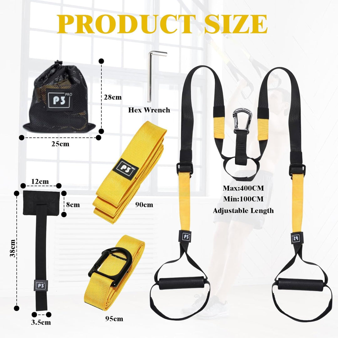 Schlingentrainer, Sling Trainer Set, Verstellbarer, Suspension Trainer mit Türanker, Slingtrainer Bä