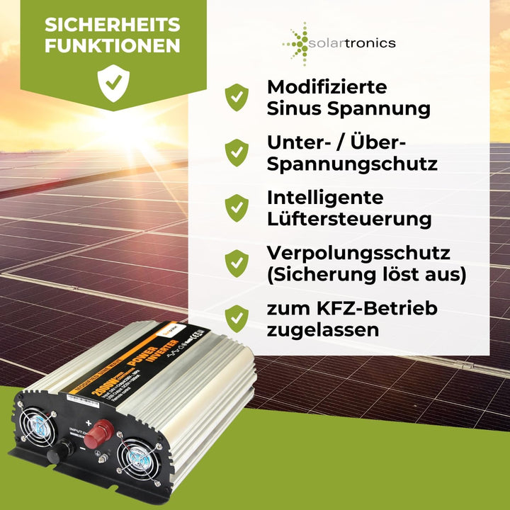 Spannungswandler NS 24V 2000 Watt Inverter Wechselrichter