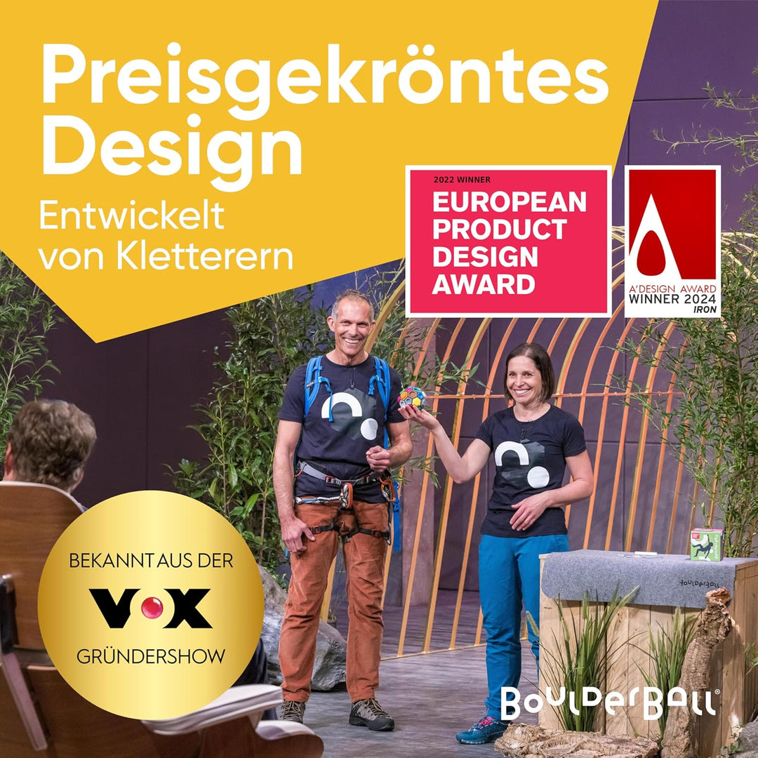 BOULDERBALL 3D Kletterball, Weltneuheit, Klettern auf kleinstem Raum - fördert Konzentration, Kreati