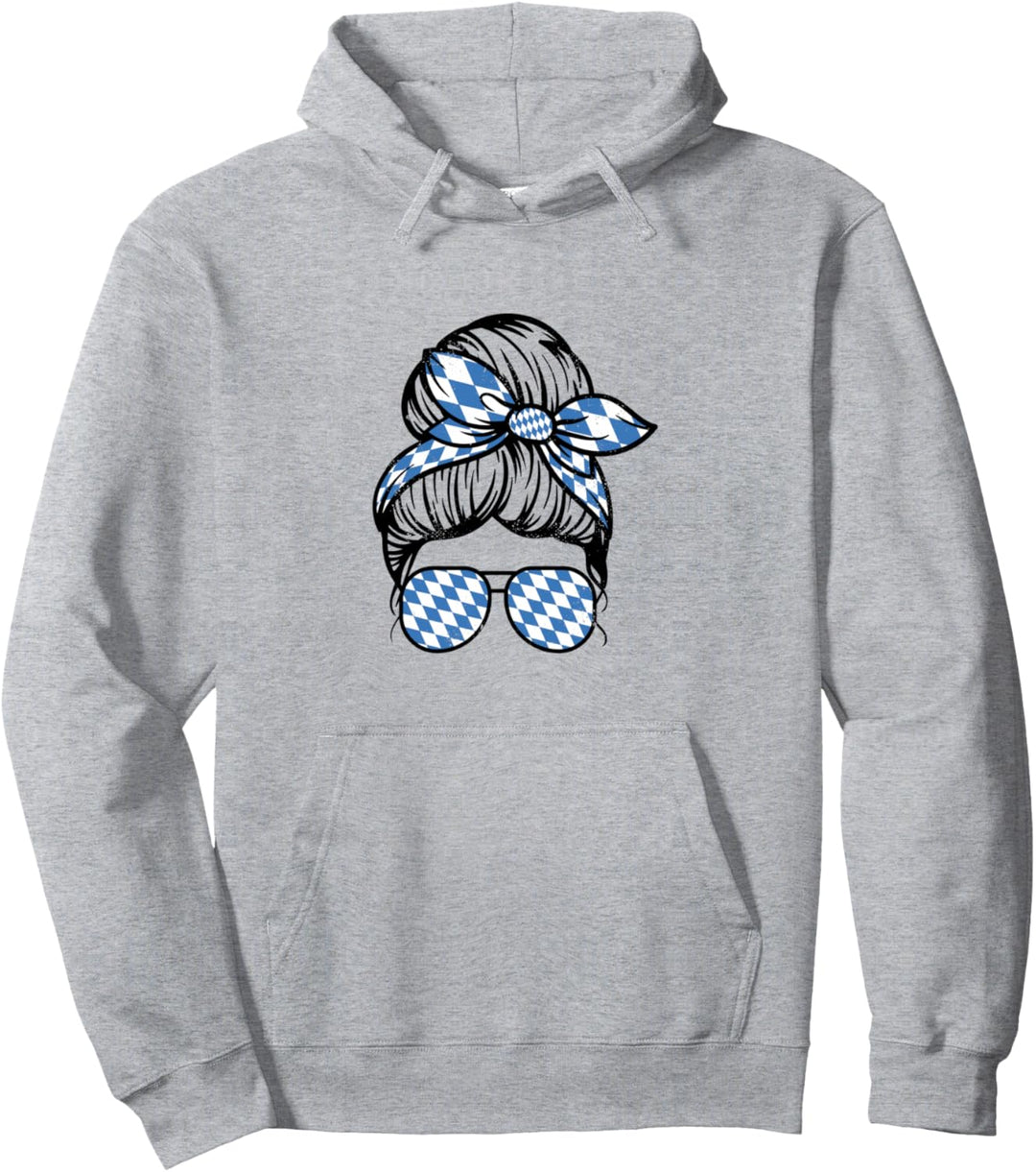 Bayrische Farben Boarischs Madl Pullover Hoodie