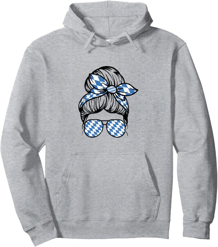 Bayrische Farben Boarischs Madl Pullover Hoodie