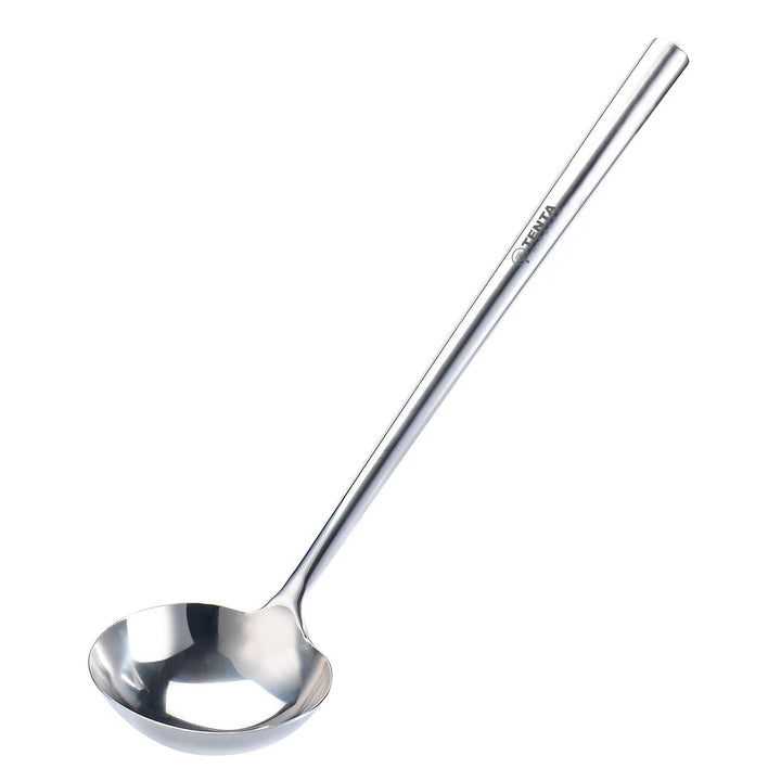 TENTA Kitchen Professional Large Stainless Steel Serving Ladle Spoon - Gravy Ladle Soup Spoon for Sc