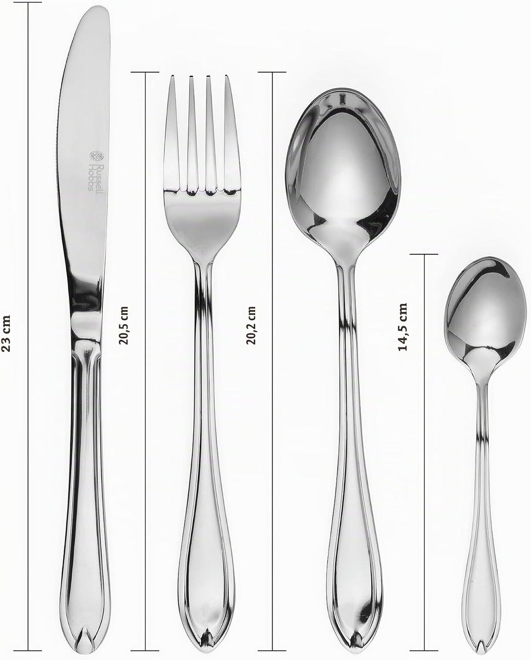 Russell Hobbs RH02224EU7 Marseille Besteckset 6 Personen, 24 teilig Besteck inkl Messer, Gabel, Dess