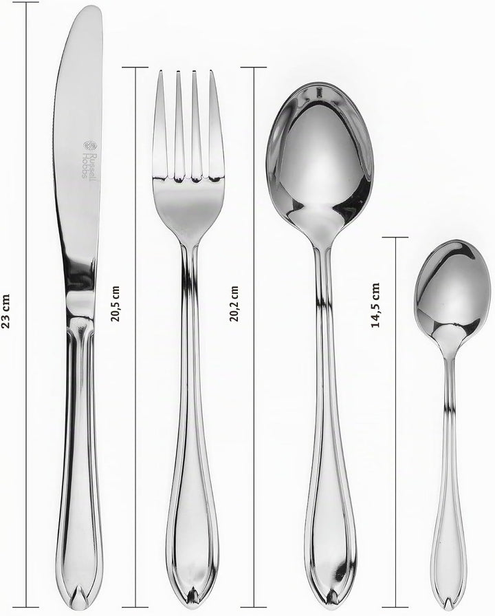 Russell Hobbs RH02224EU7 Marseille Besteckset 6 Personen, 24 teilig Besteck inkl Messer, Gabel, Dess