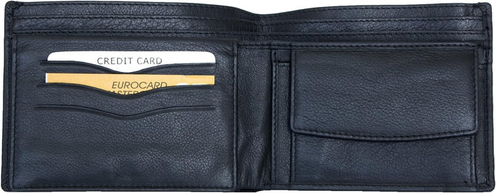 Herren Schwarzes Weiches Leder Portemonnaie mit interessantem Design