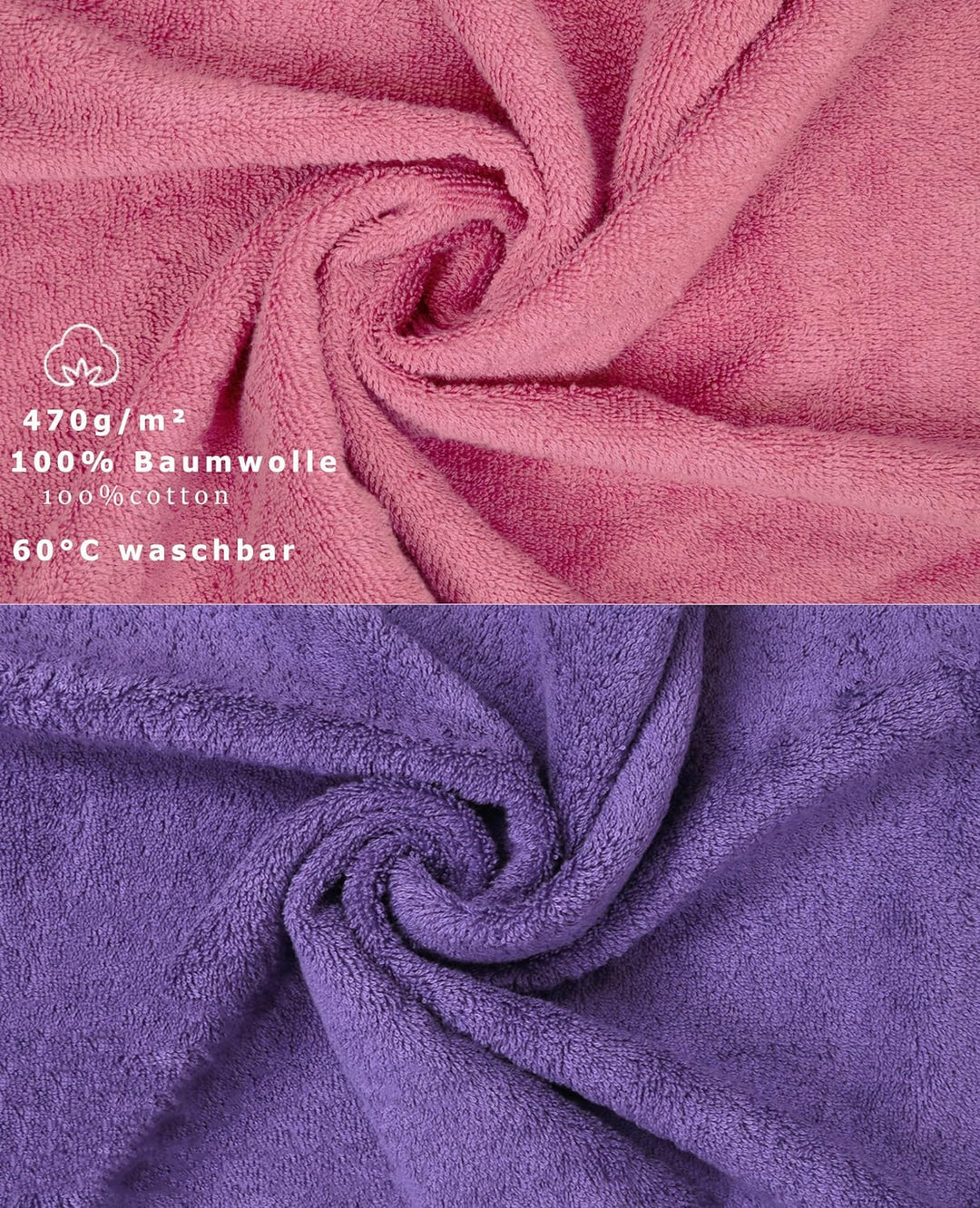 Betz 10-TLG. Handtuch-Set Premium 100% Baumwolle 2 Duschtücher 4 Handtücher 2 Gästetücher 2 Waschhan