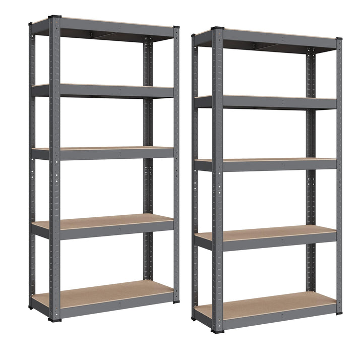 SONGMICS Schwerlastregal, 2er Set, Kellerregal, Lagerregal, 30 x 75 x 150 cm, Regal mit Stahlgestell