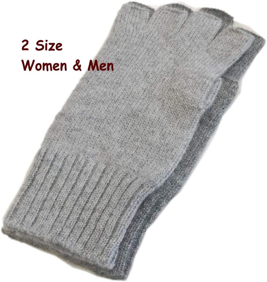 Prettystern Damen Herren Kaschmir-Wolle Halbfinger kurzfinger-handschuhe Handschuhe Handstulpen für
