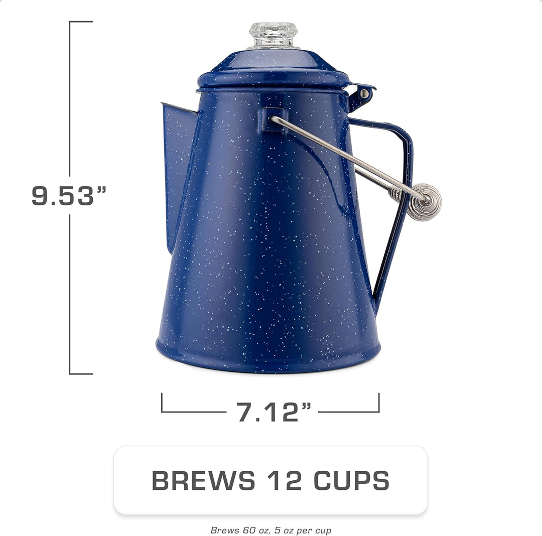 Coletti Klassischer Kaffee-Perkolator – Perkolator-Kaffeekanne, Cowboy-Kaffeekanne – Der Originale C