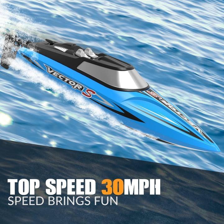 VOLANTEXRC RC Boot Vector S, ferngesteuertes Boot für Pools und Seen, 45+ kmh RC-Boot mit Alarmfunkt