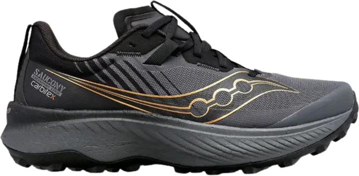 Saucony Herren Endorphin EdgeTraillaufschuh 41 EU Schwarz Goldstich, 41 EU Schwarz Goldstich