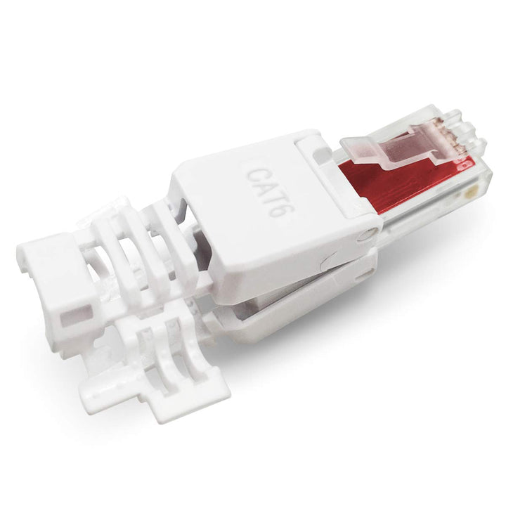 UC-Express CAT 6 RJ45 Netzwerkstecker - 8X RJ45 Netzwerk Stecker Steckverbinder - mit Zugentlastung