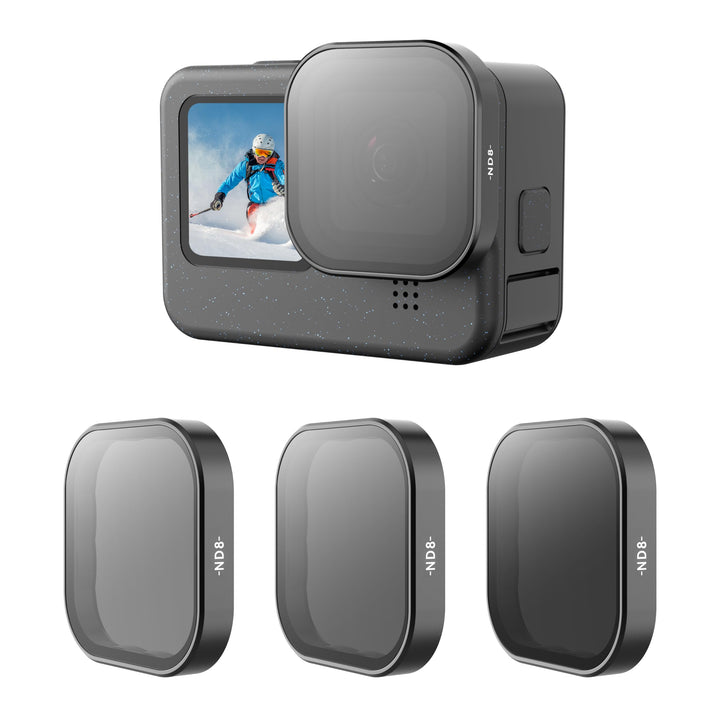 TELESIN 3 Pack GoPro Graufilter für GoPro Hero 12 Hero 11 Hero 10 Hero 9 Black, Kameralinse, Graufil