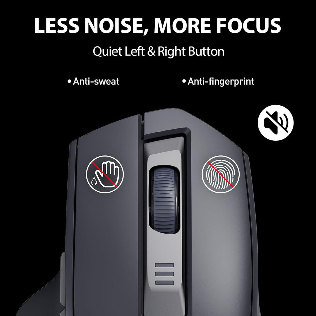 INPHIC M9 Kabellose Maus Wiederaufladbar, Ergonomische 2.4G Schnurlose Maus mit USB Nano Empfänger f