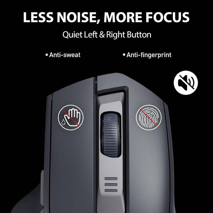 INPHIC M9 Kabellose Maus Wiederaufladbar, Ergonomische 2.4G Schnurlose Maus mit USB Nano Empfänger f