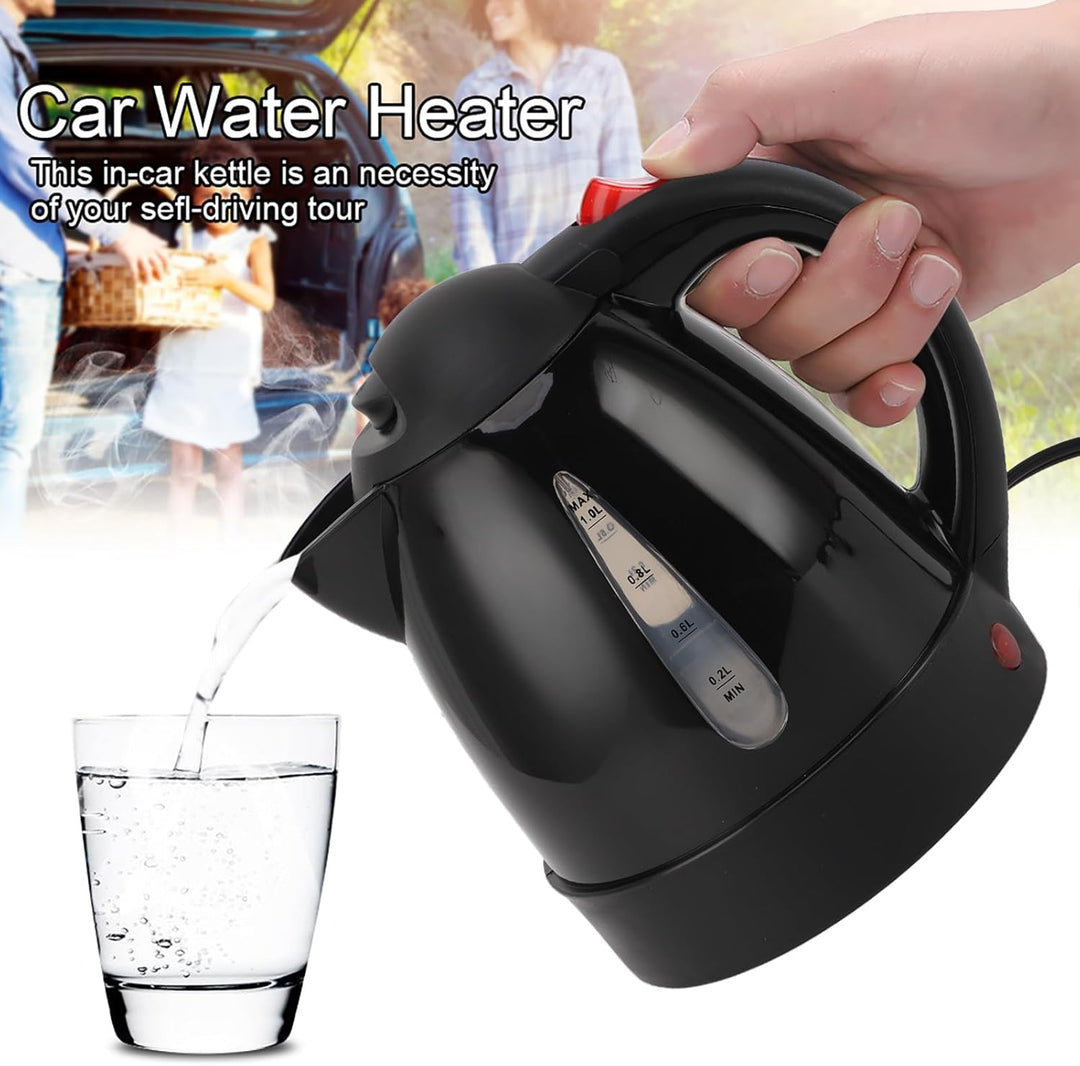 Auto Wasserkocher, 24V 1000ml Tragbare Reisewasserkocher Auto LKW Wasserkocher mit Zigarettenanzünde