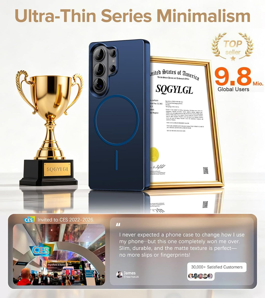 Ultradünne Hülle für Samsung Galaxy S26 Ultra 5G, Extrem Dünn Matte S26 Ultra Handyhülle PC Schale K