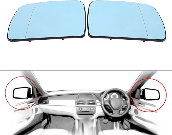 Headerbs X5 E53 Spiegelglas, Rückspiegel Auto, Aussenspiegelglas Rechts, Türflügel Rückspiegel Glas
