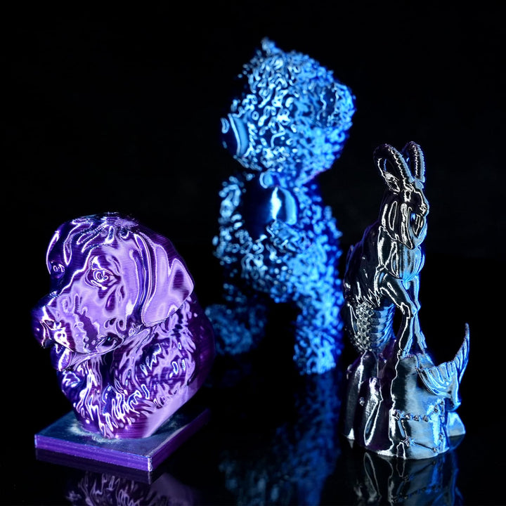 GratKit Tricolor Silk PLA Filament 1,75mm 1kg Spule, Seide Dreifarbiges 3D-Drucker Filament mit +/-0