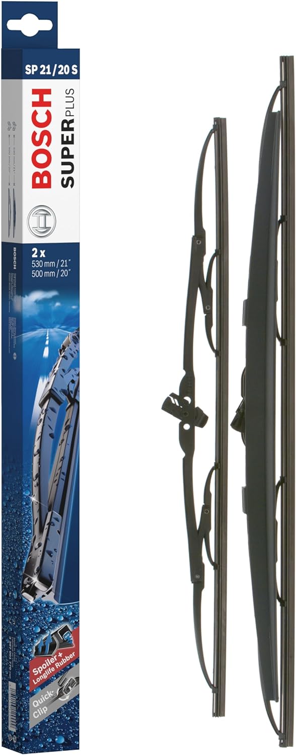 Bosch Scheibenwischer Super Plus Spoiler SP21/20S, Länge: 530mm/500mm − Set für Frontscheibe - Nur f