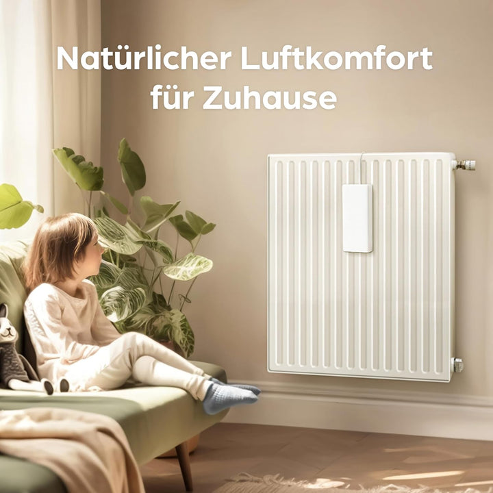 Luftbefeuchter Heizkörper aus Keramik - 4er Set mit Flexiblem Aufhängehaken - Optimale Luftfeuchtigk
