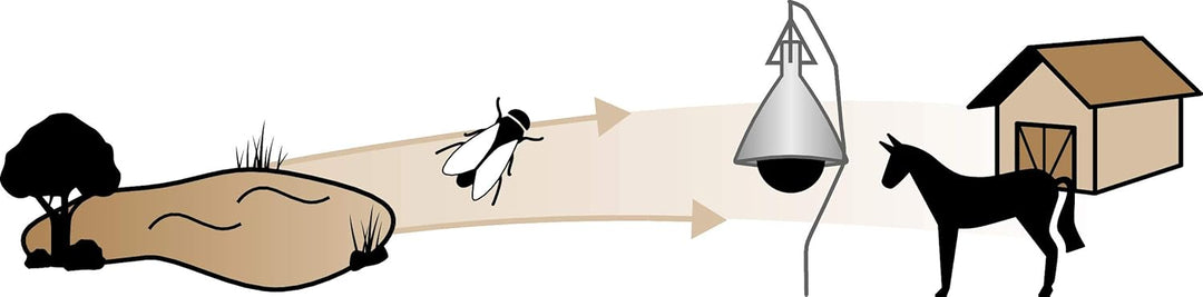 Kerbl Bremsenfalle TAON-X, Frei von Insekten & Ungeziefern, Giftfrei, 95% Fangquote, inkl. Gestell z