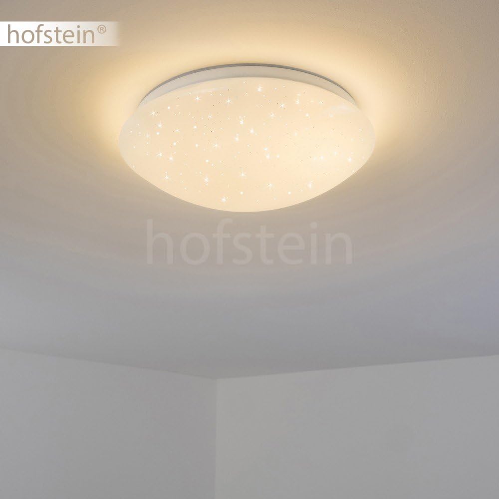 LED Deckenleuchte Quebec, dimmbare Deckenlampe aus Metall in Weiss, mit Nachtlichtfunktion, 8 Watt,