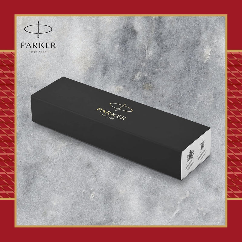 Parker IM Füller | Rote Premium-Lackierung mit goldenen Zierteilen | Füllfederhalter mit feiner Fede