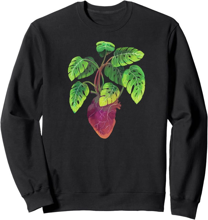 Plant Your Heart - Monstera Leaves Sweatshirt