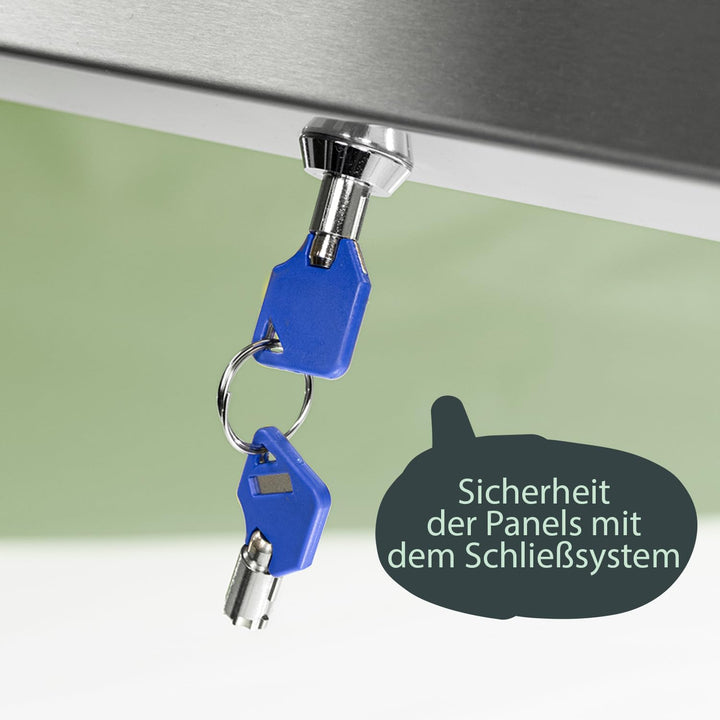 Securit MCS-4A4-LSS LED-Schaukasten Stainless Steel, 4 x DIN A4 Seiten 4x A4, 4x A4