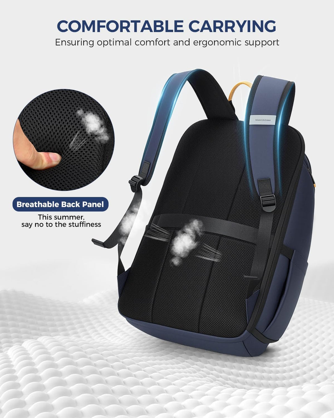 Rucksack Herren, Gross Laptop Rucksack 17 Zoll, Reiserucksack mit Anti Diebstahl Computerfach, Lapto