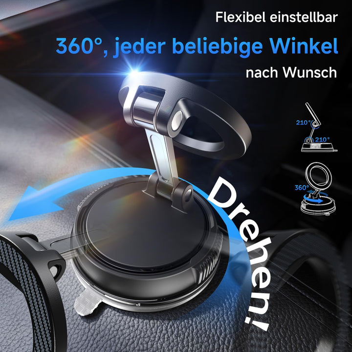 Vakuum Handyhalterung Auto für Magsafe Autohalterung [mit 78+LBS stärkste Saugkraft & 2400gf stärkst