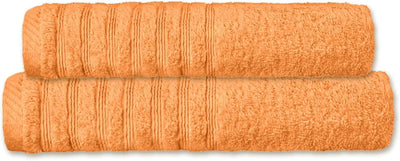 CelinaTex Pisa Handtuch-Set 2teilig 1x 70 x 140 cm 1x 80 x 200 cm pfirsich Baumwolle Frottee Handtuc