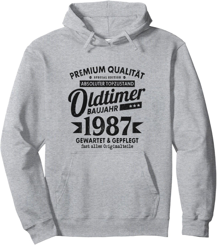 Vintage Oldtimer Baujahr 1987 Gewartet Gepflegt Geburtstag Pullover Hoodie