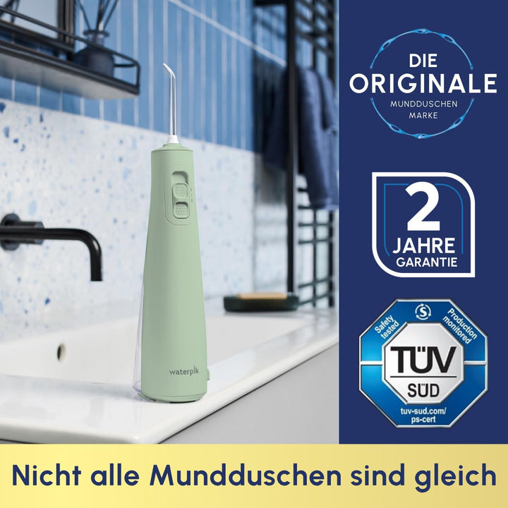 Waterpik Pulse Munddusche kabellos, Professionelle 99,9% Plaque Entfernung, 2 Intensitätsmodi, Zahnz