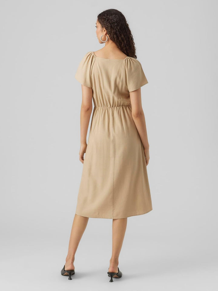 VERO MODA Female Kleid VMMYMILO Midikleid L Irish Cream, L Irish Cream