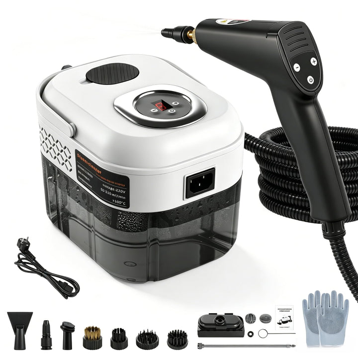 2500W Handdampfreiniger, 6 Geschwindigkeitsstufen, 1,7L Wassertank Steam Cleaner, Dampfreiniger Hand