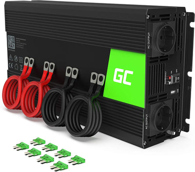 Green Cell® 3000W/6000W 24V auf 230V Reiner Sinus Volt kfz Spannungswandler Wechselrichter Konverter