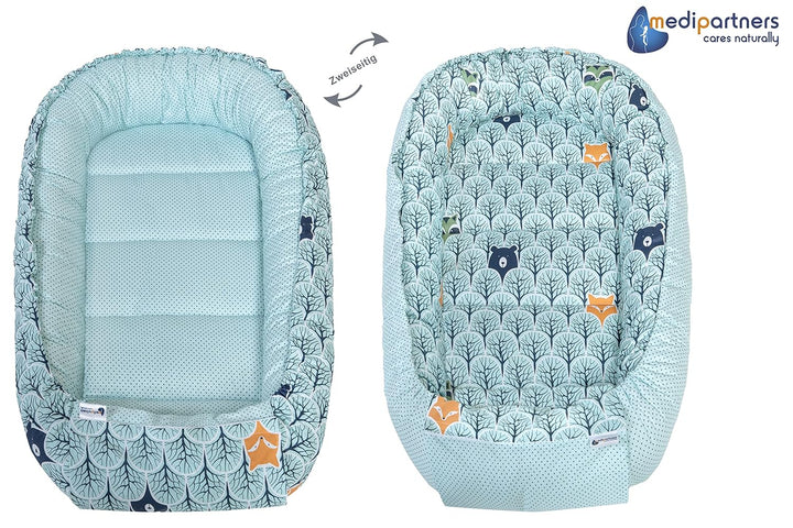 Medi Partners 5 teilig Babynestchen Set Babynest 100x60x15 herausnehmbarer Einsatz Bett Kuschelnest