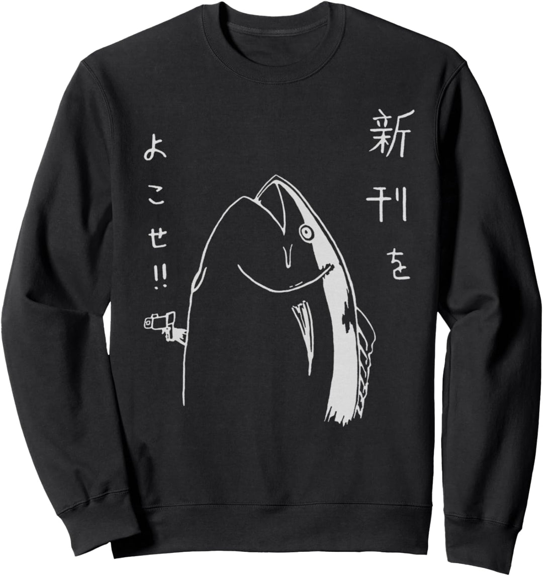 Harajuku Fisch Japanisches Anime und Manga Design Sweatshirt