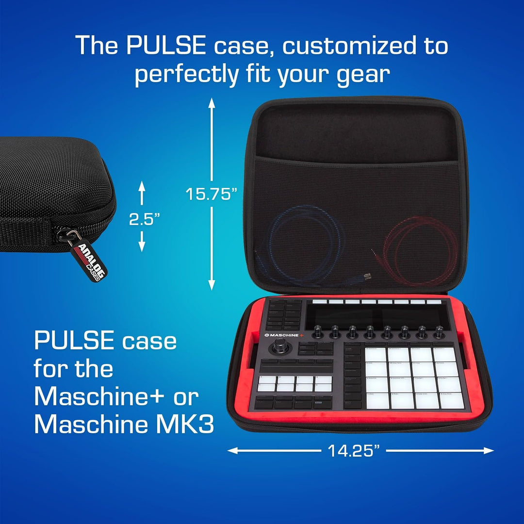 Analog Cases PULSE Case für Native Instruments Maschine MK3 / Maschine Plus (Transporttasche aus lan