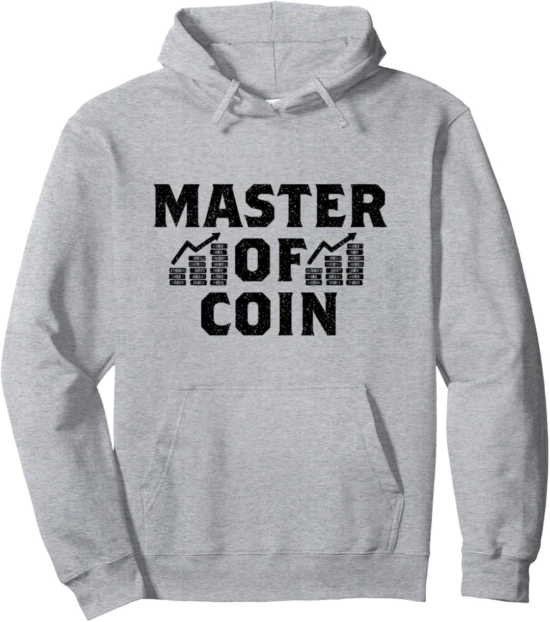 Master Of Coin Cryptocurrency Blockchain Pullover Hoodie