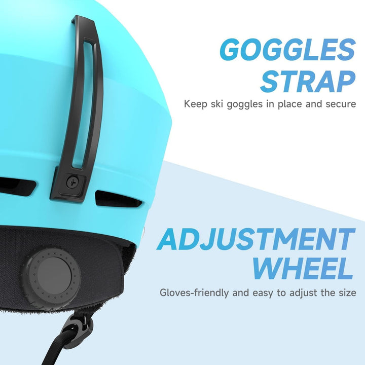 Findway Skihelm für Herren & Damen,Snowboard Helm mit Ohrenschützer für Erwachsene Jugend mit Verste