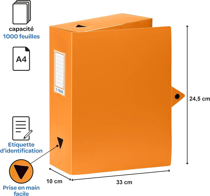 Viquel 097716 – 49 Class Docs Vorratsdosen 4-DE Ranking Polypropylen-Rücken 100 mm Farben sortiert