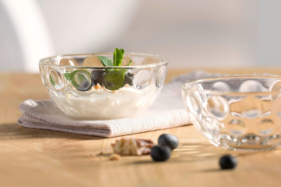 LEONARDO HOME CUCINA OPTIC Schalenset • 5 tlg. Set • Strukturierte Glasschalen im klaren Design • Pa